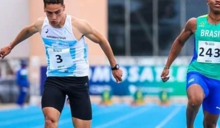  Franco Florio hizo historia al superar el récord nacional de 100 metros llanos