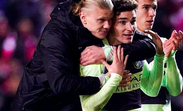  Con Julián Álvarez desde el comienzo, Manchester City venció al Bristol City y avanzó en la FA Cup