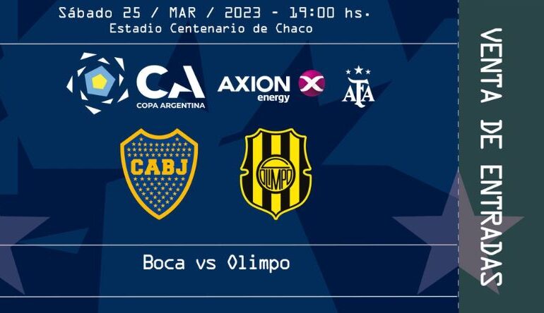 Venta de entradas para Boca – Olimpo por Copa Argentina este sábado en Chaco