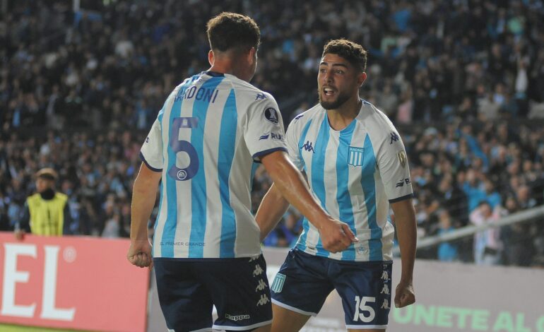 Con gol del ex Unión, Nardoni, Racing ganó un partido electrizante con uno menos