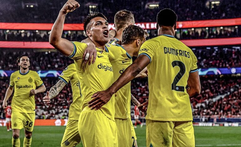 Champions League: Inter superó a Benfica en Portugal y puso un pie en la siguiente fase