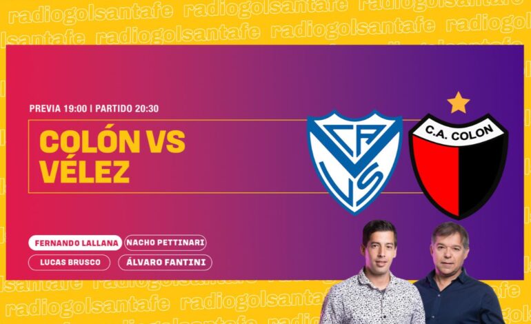 Colón buscará el triunfo que necesita imperiosamente frente a un Vélez con bajas importantes