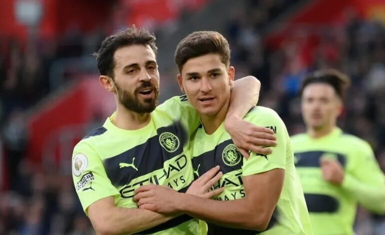  Con un gol de Julián Álvarez, Manchester City goleó a Southampton