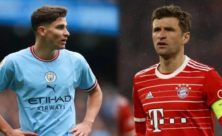 Julián Álvarez titular en el duelo de Champions ante Bayern Munich