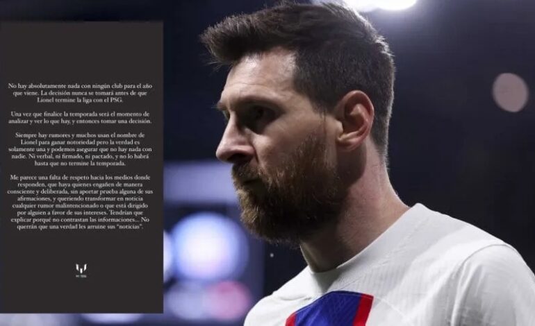 Jorge Messi, padre y representante de Lionel, publicó un comunicado desmintiendo su pase a Al Hilal