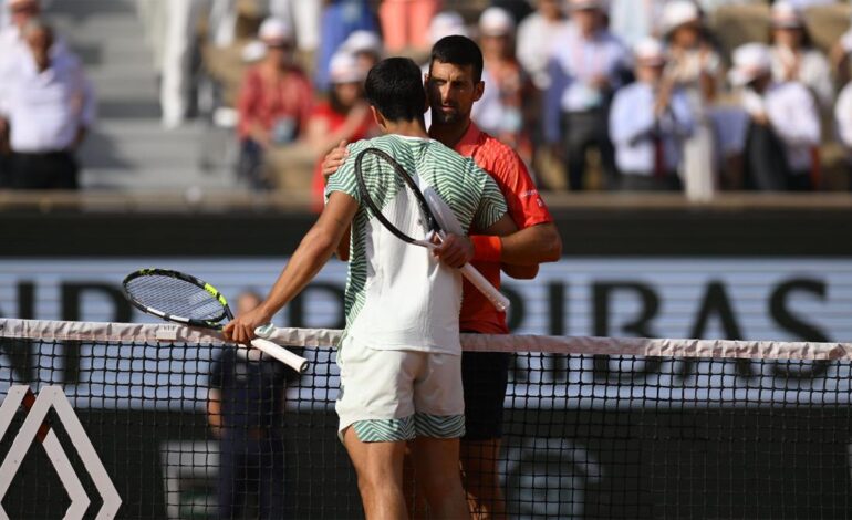Djokovic le ganó a un disminuido Alcaraz y jugará la final ante Casper Ruud