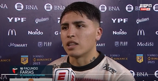 Facu Farías: «Nos vamos con una sensación amarga, para mi no fue penal»