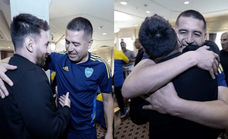 Sonríe la pelota: El emotivo encuentro de Messi y Juan Román Riquelme