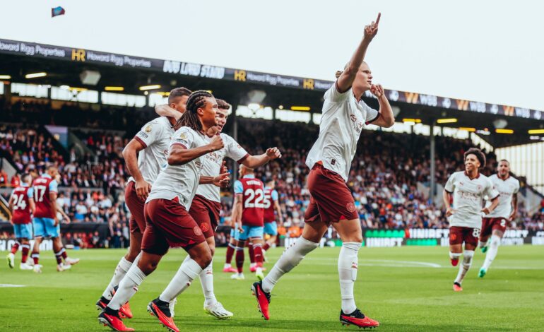 Arrancó la Premier: Manchester City goleó a Burnley con asistencia de Álvarez y doblete de Haaland