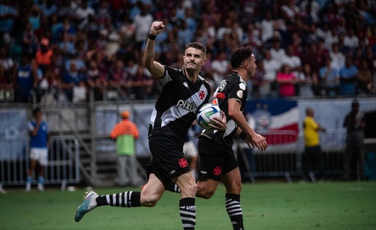 Pablo Vegetti convirtió para darle el empate a Vasco Da Gama ante Bahía