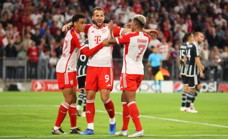 Lluvia de goles y victoria de Bayern Múnich ante Manchester United en el debut de la Champions League