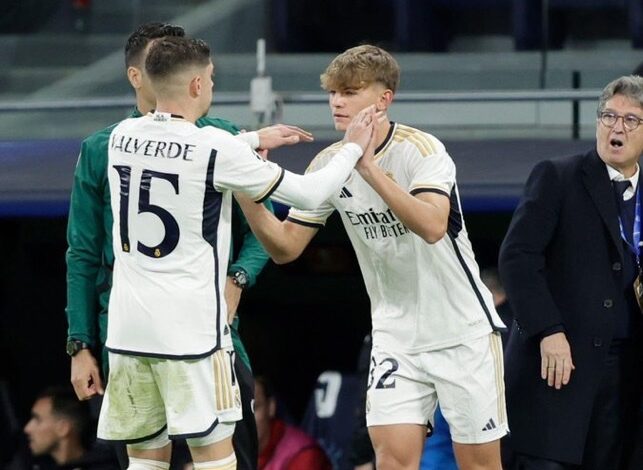 Debutó Nico Paz en el triunfo y clasificación del Real Madrid por la Champions League