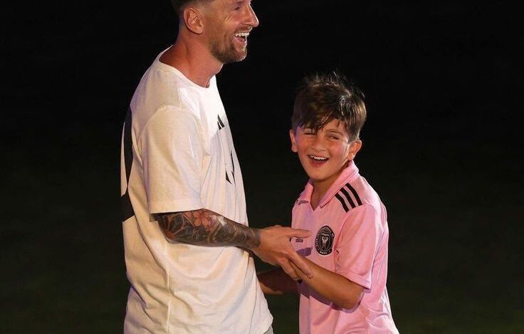 Lionel Messi se sumó al festejo de cumpleaños de Thiago en Inter Miami
