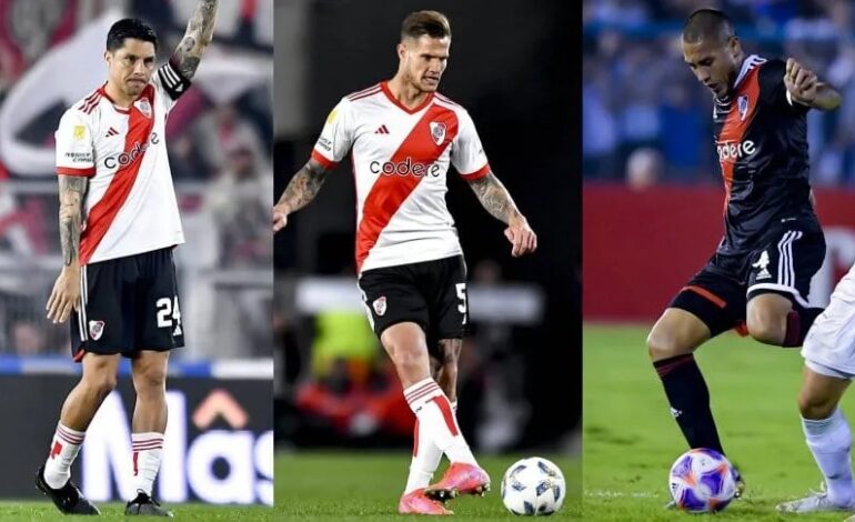 Los emblemas de River que jugarían su último partido en el Monumental