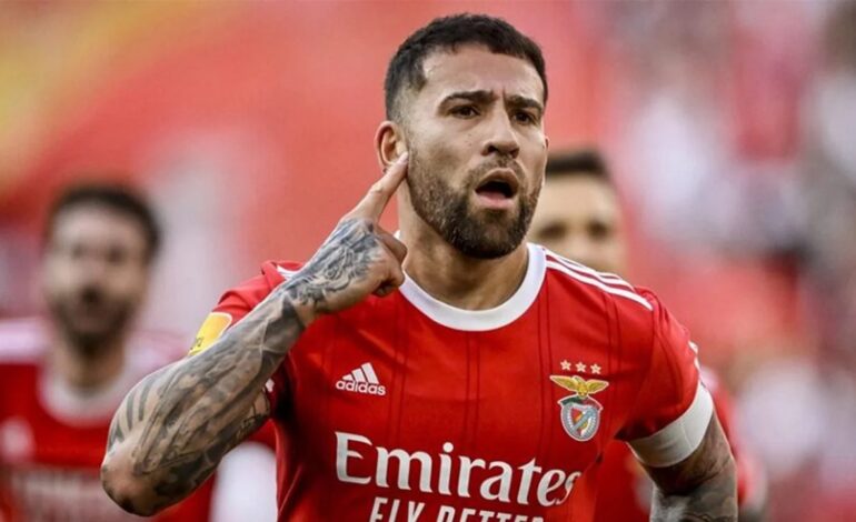 Como un «9» de área, el gol de Otamendi para darle el empate a Benfica