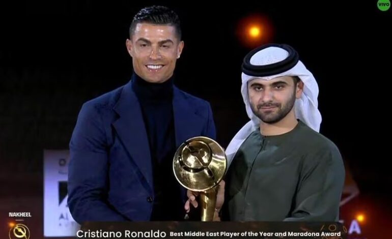 Nuevo premio para Cristiano: el Globe Awards a mejor jugador del Medio Oriente y habló de su retiro «Podría ser en 10 años, je!»