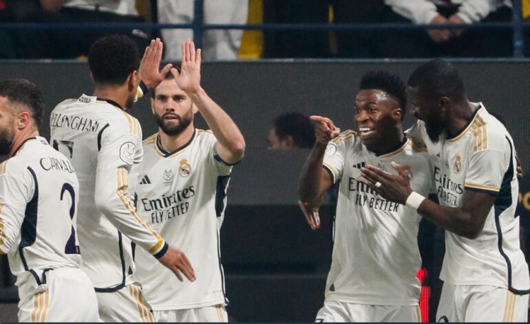Paliza Real del Madrid al Barça con Vini Jr. intratable y el Merengue alza otra Copa