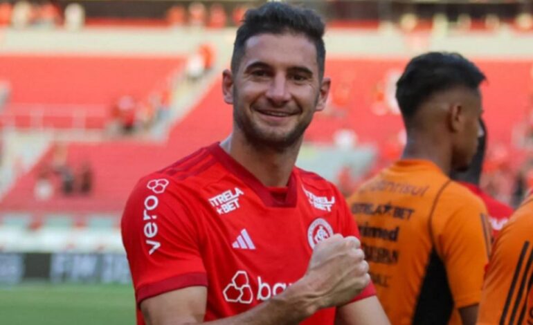 El ex Colón, Lucas Alario, marcó su primer gol en Inter de Brasil