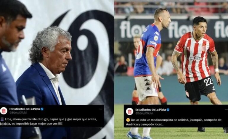 Los irónicos tweets de Estudiantes para Pipo Gorosito y Brahian Alemán