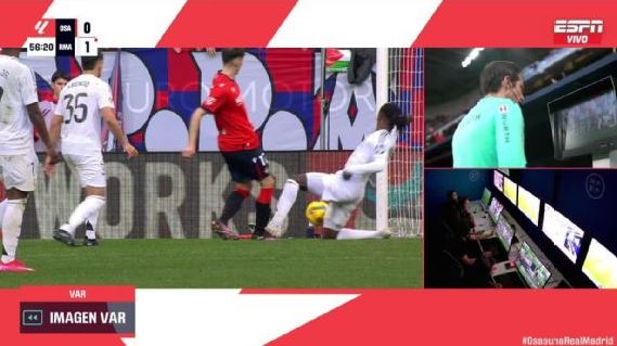#OsasunaRealMadrid TERMINÓ 1 A 1 ¿Fue penal de Camavinga a Budimir?
