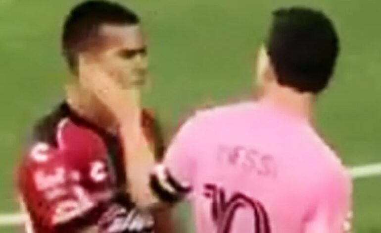 El enojo de Messi en el duelo entre Inter Miami y Atlas