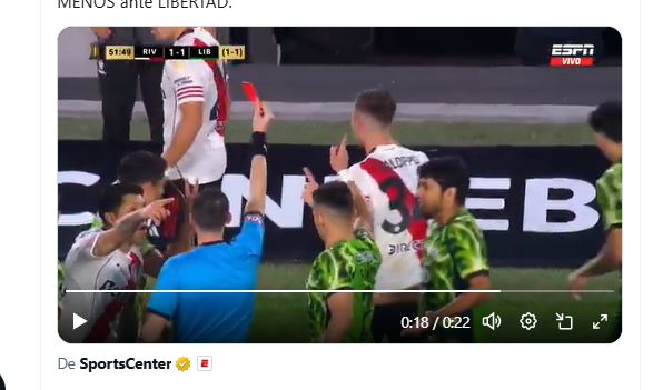 VIDEO ST DRAMÁTICO en el Monumental, RIVER con 10, expulsado GALOPPO, ¿BIEN ECHADO?
