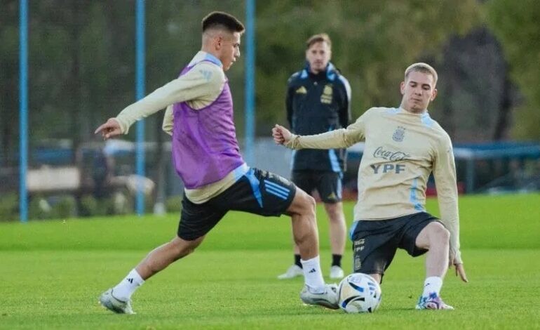 Echeverri y Carboni formaron parte del entrenamiento de la Sub 20