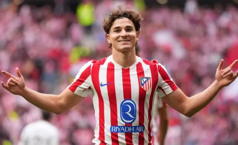 Julián Álvarez ausente en el entrenamiento de Atlético Madrid