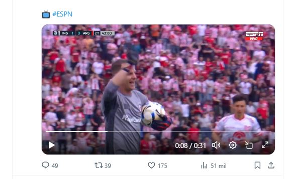VIDEO, NO LO PODÍAN CREER, Nazareno ARASA DIÓ ESTE PENAL para INSTITUTO vs. ARGENTINOS Jrs.