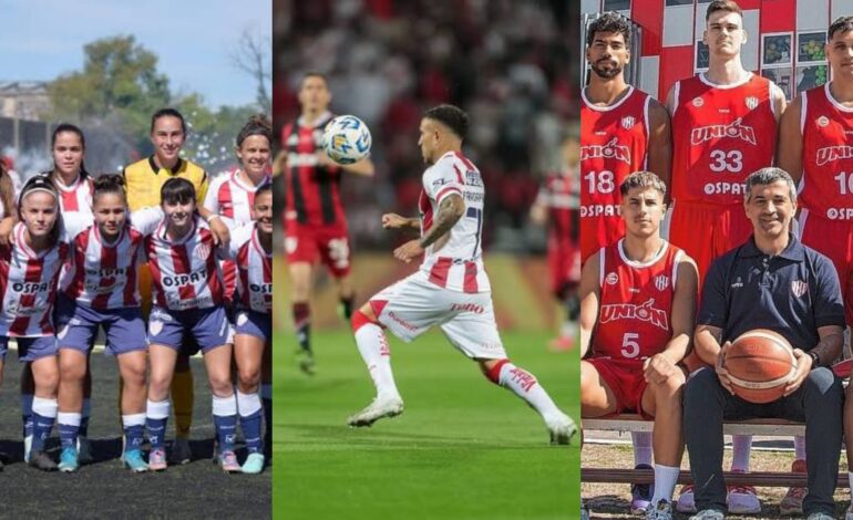 ÚNICO EN EL INTERIOR: Unión cuenta con Futbol masculino, Femenino y Básquet en primera división