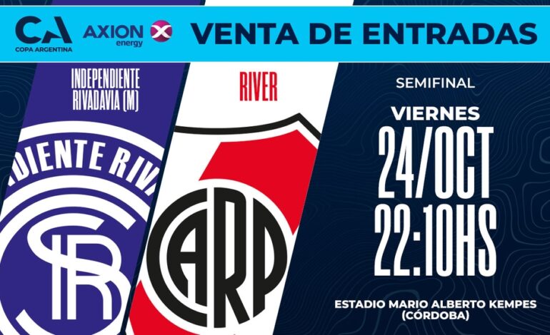 Toda la información de la venta de entradas para Independiente Rivadavia – River