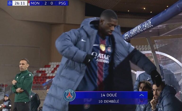 Dembelé pidió el cambio a los ¡25 MINUTOS! del primer tiempo