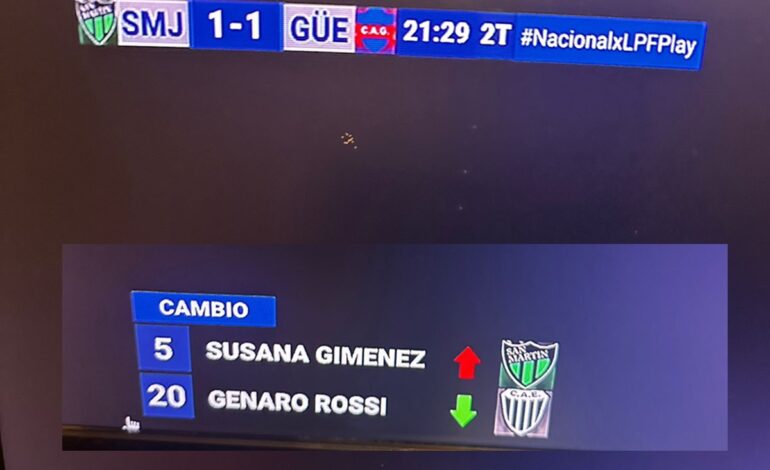 El insólito Susana Giménez en San Martín de San Juan – Güemes por LPF Play