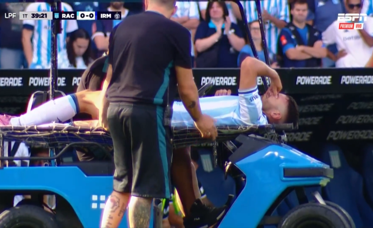 MALAS NOTICIAS para RACING: «MARAVILLA» MARTINEZ tiene un ESGUINCE de tobillo
