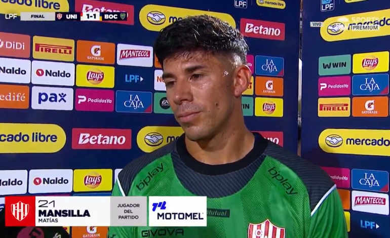 Matías Mansilla, la figura de Unión ante Boca: «Nos costó entrar en partido, pero el punto sirve para seguir arriba»