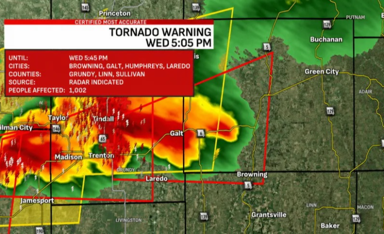 Alerta por un tornado cerca de la concentración argentina en Kansas