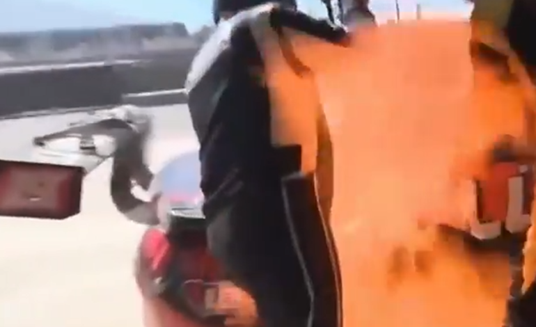 VIDEO | SUSTO en boxes: se incendió el auto de Mauricio Lambiris en San Juan