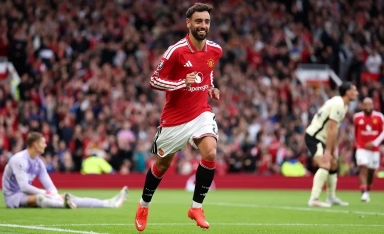 Manchester United goleó al Ipswich con un Bruno Fernandes imparable