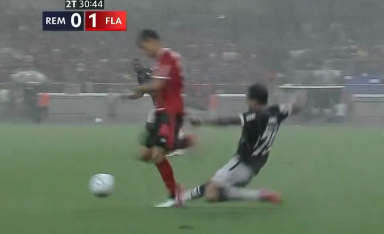 VIDEO | Joaquín Freitas se estrenó en Flamengo con una TERRIBLE PATADA en el tobillo